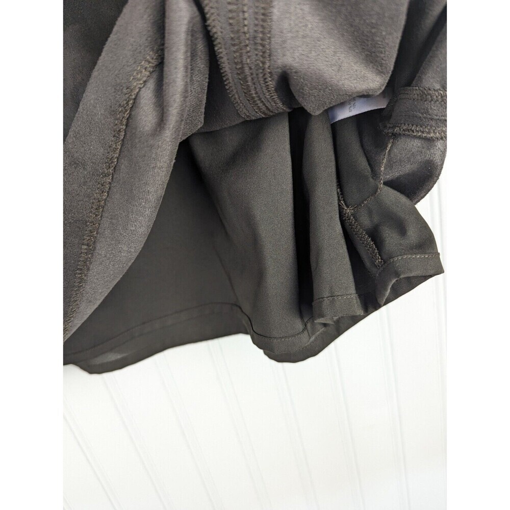 J.Jill Women's Brown Faux Suede Zip Up Skirt Size 12 Lined Soft Straight Classic - Picture 3 of 10
